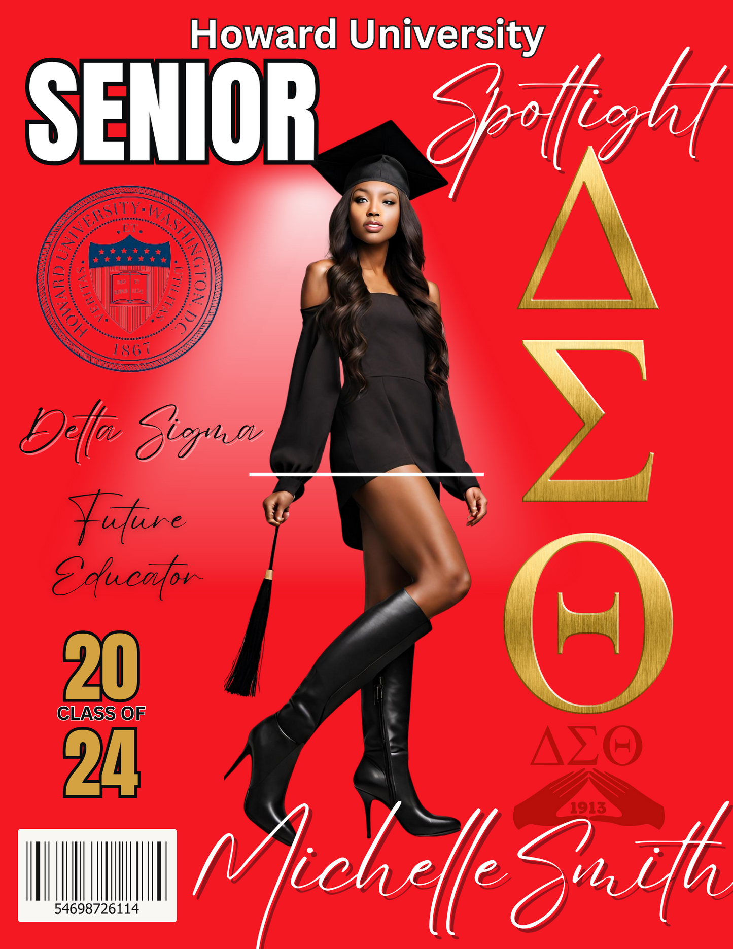 Magazine Graduation Editable Template