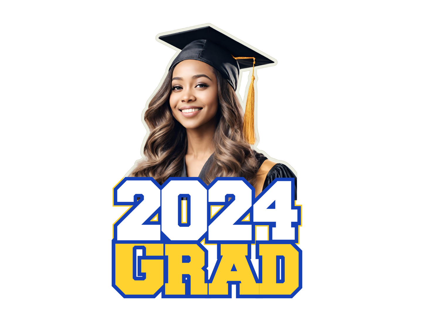 Customizable graduation fan template for seniors, perfect for Class of 2025 celebrations