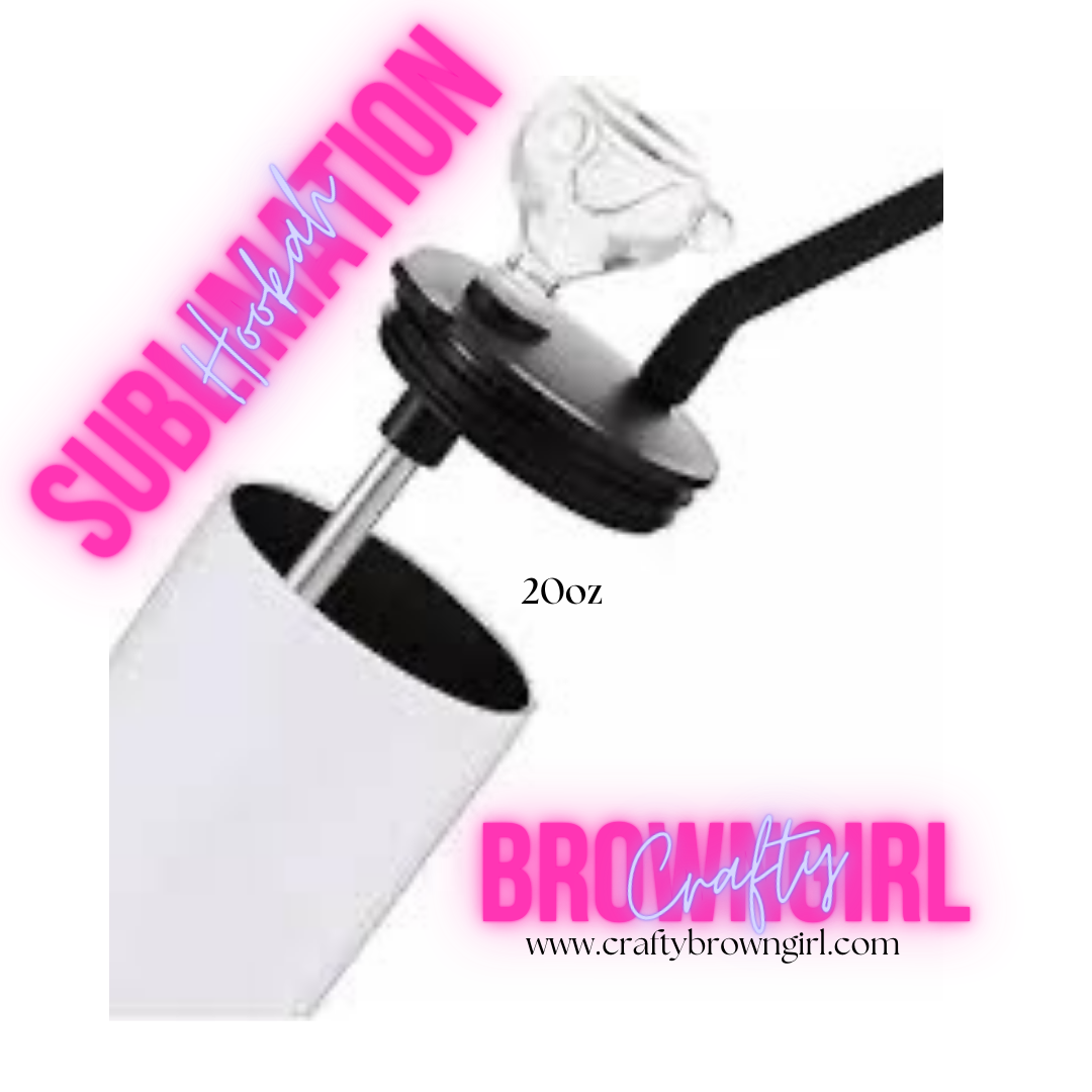 Durable 20oz tumbler with hookah lid, ideal for parties, events, and personalized gifts