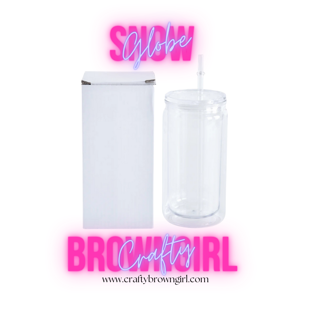 Sparkle Your Way with Pre-Drilled 16oz Double Wall Acrylic Snow Globes