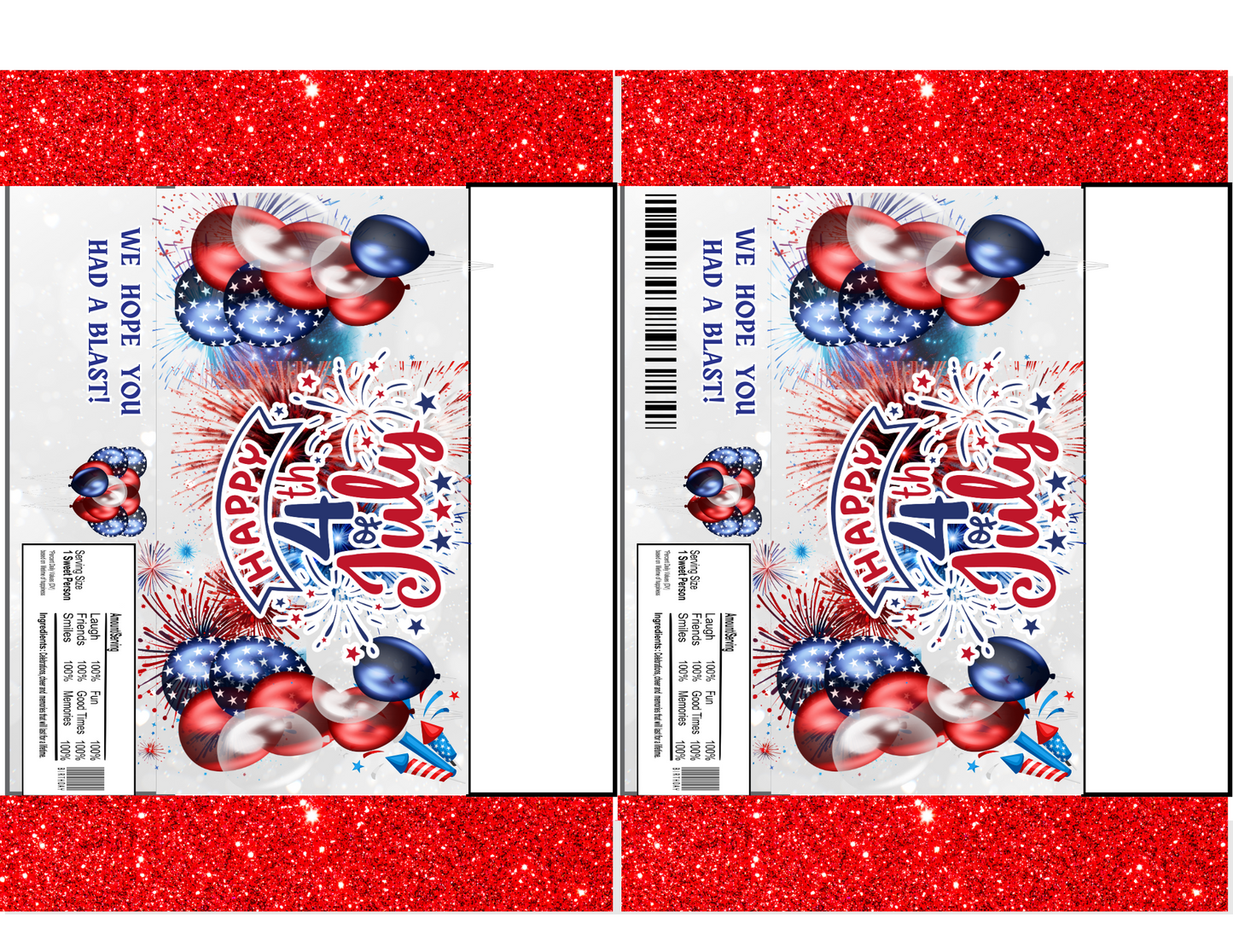 July Fourth Editable Party Favor Bundle