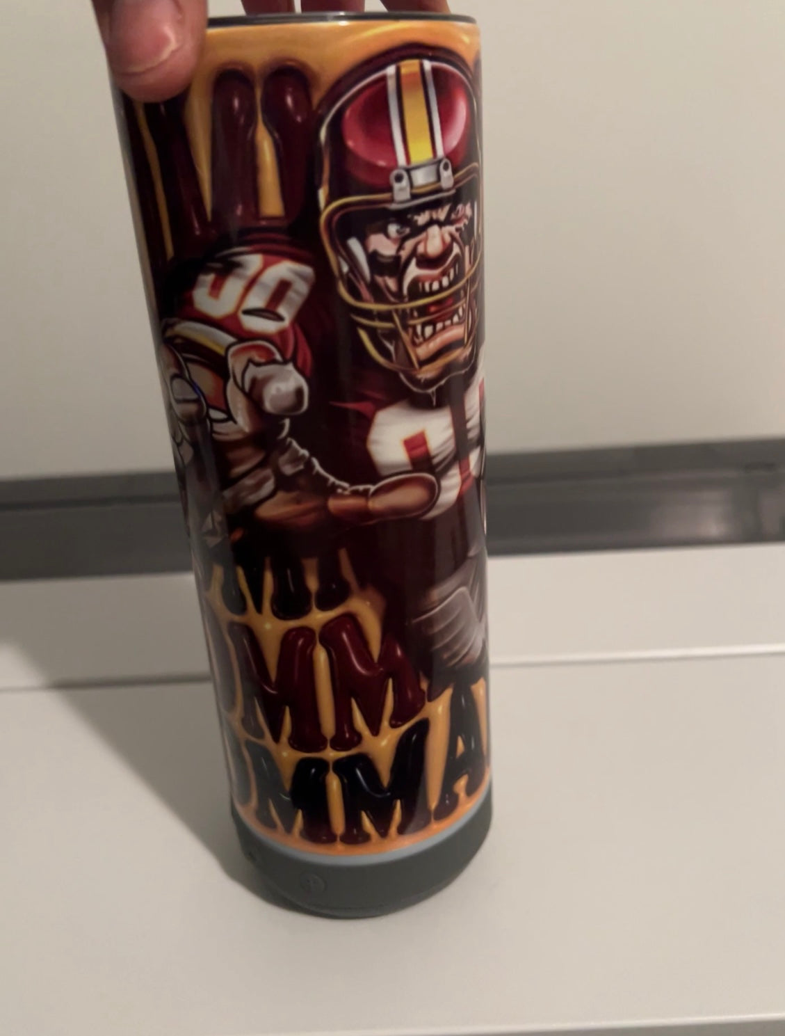 “20oz Commanders Bluetooth Tumbler – Customizable, high-quality tumbler featuring Commanders design with built-in Bluetooth speaker; perfect for tailgates, sports fans, and on-the-go music lovers. Available now at craftybrowngirl.com.”