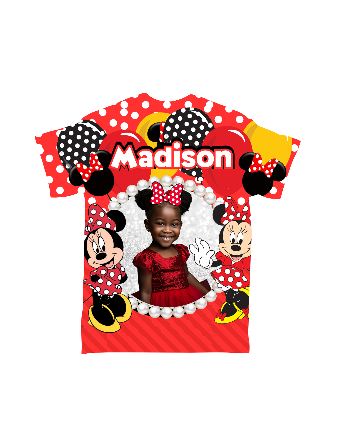 "🌟 Minnie Mouse All-Over Shirt – Show off your Disney magic with this fun and colorful all-over print featuring Minnie Mouse! Perfect for fans of all ages. Grab yours today at Crafty Brown Girl's Shopify store! 🎀👚"