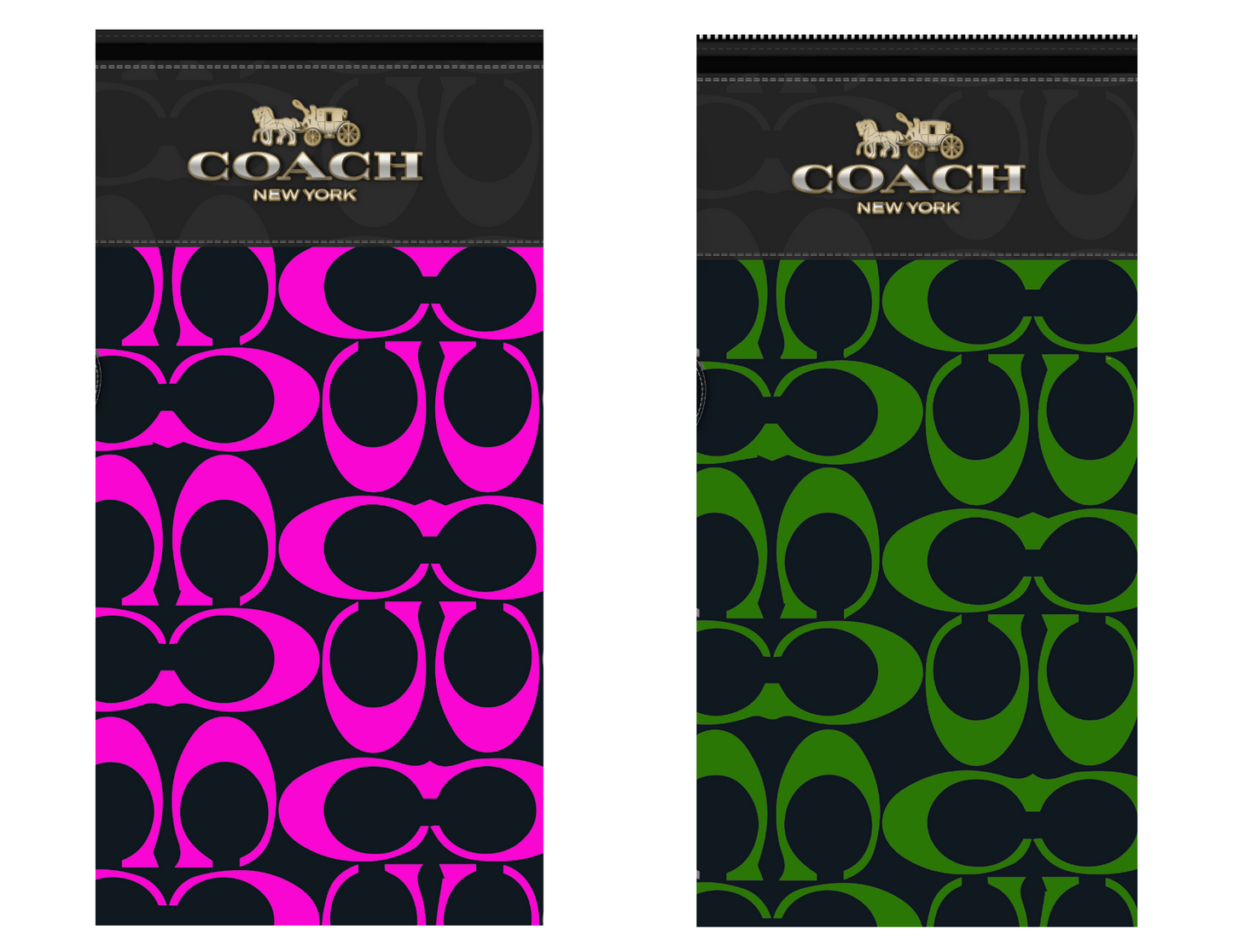 Green/Pink Coach Purse Template