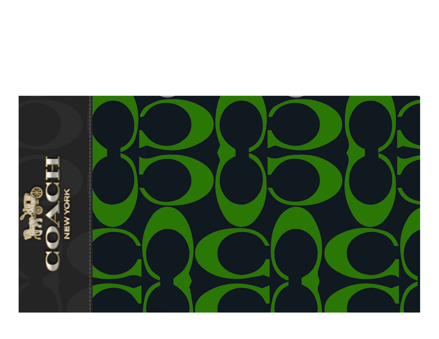 Green/Pink Coach Purse Template