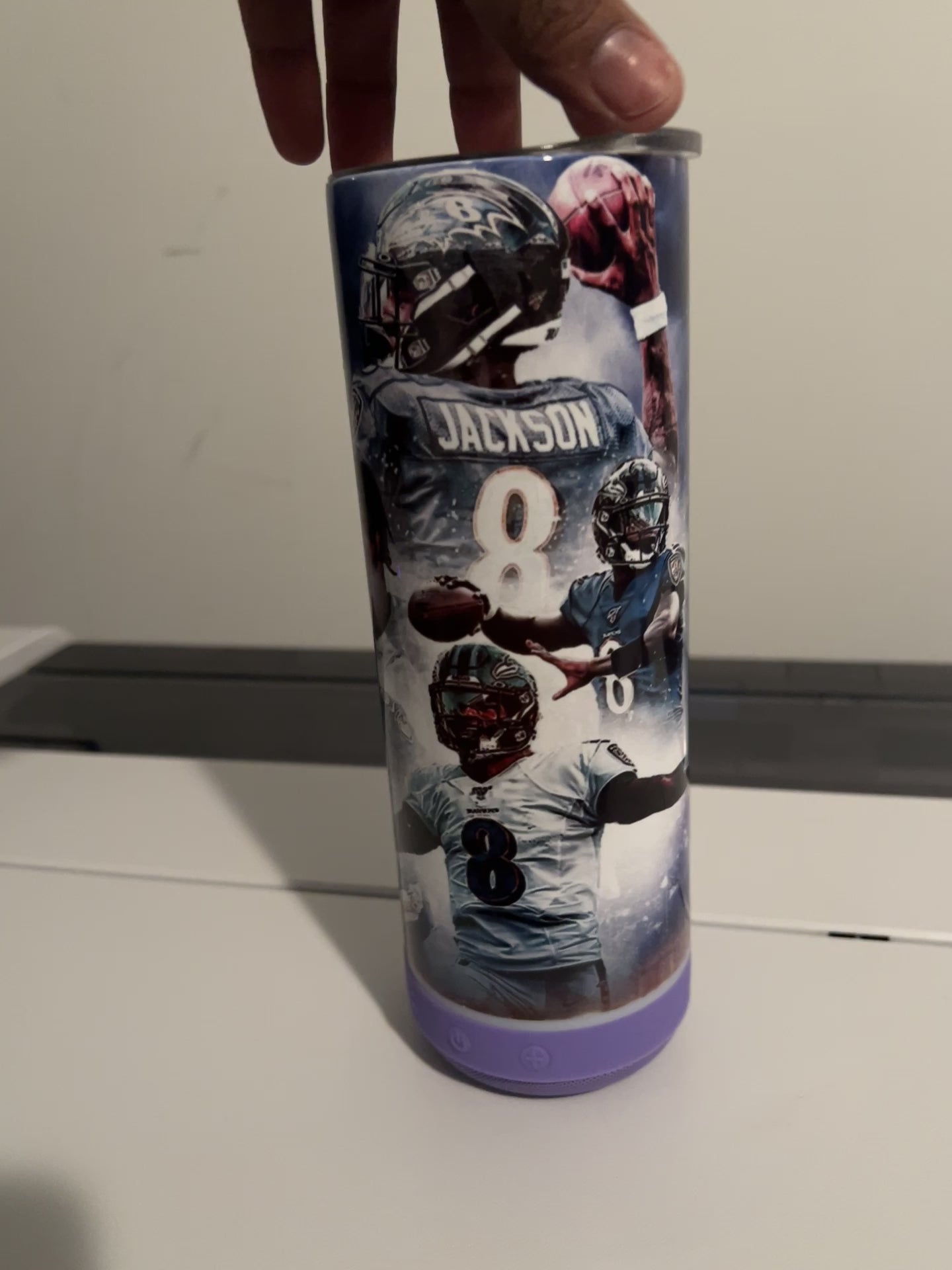 “20oz Bluetooth Tumbler – sip your drink and stream music with a built-in Bluetooth speaker. Ideal for workouts, travel, and parties. Get yours at craftybrowngirl.com.”