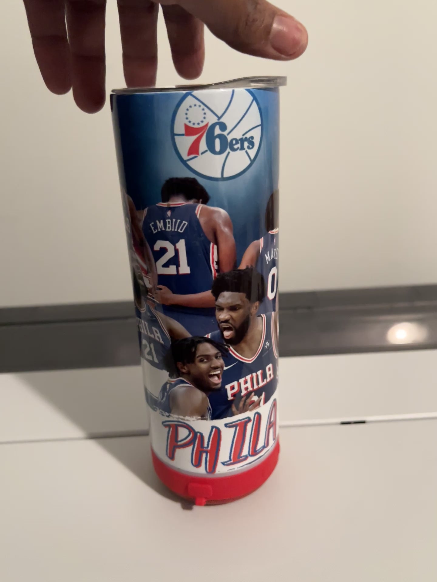 “20oz Bluetooth Tumbler – enjoy your drinks and play music on the go with a built-in Bluetooth speaker. Perfect for all your adventures. Order today at craftybrowngirl.com.”