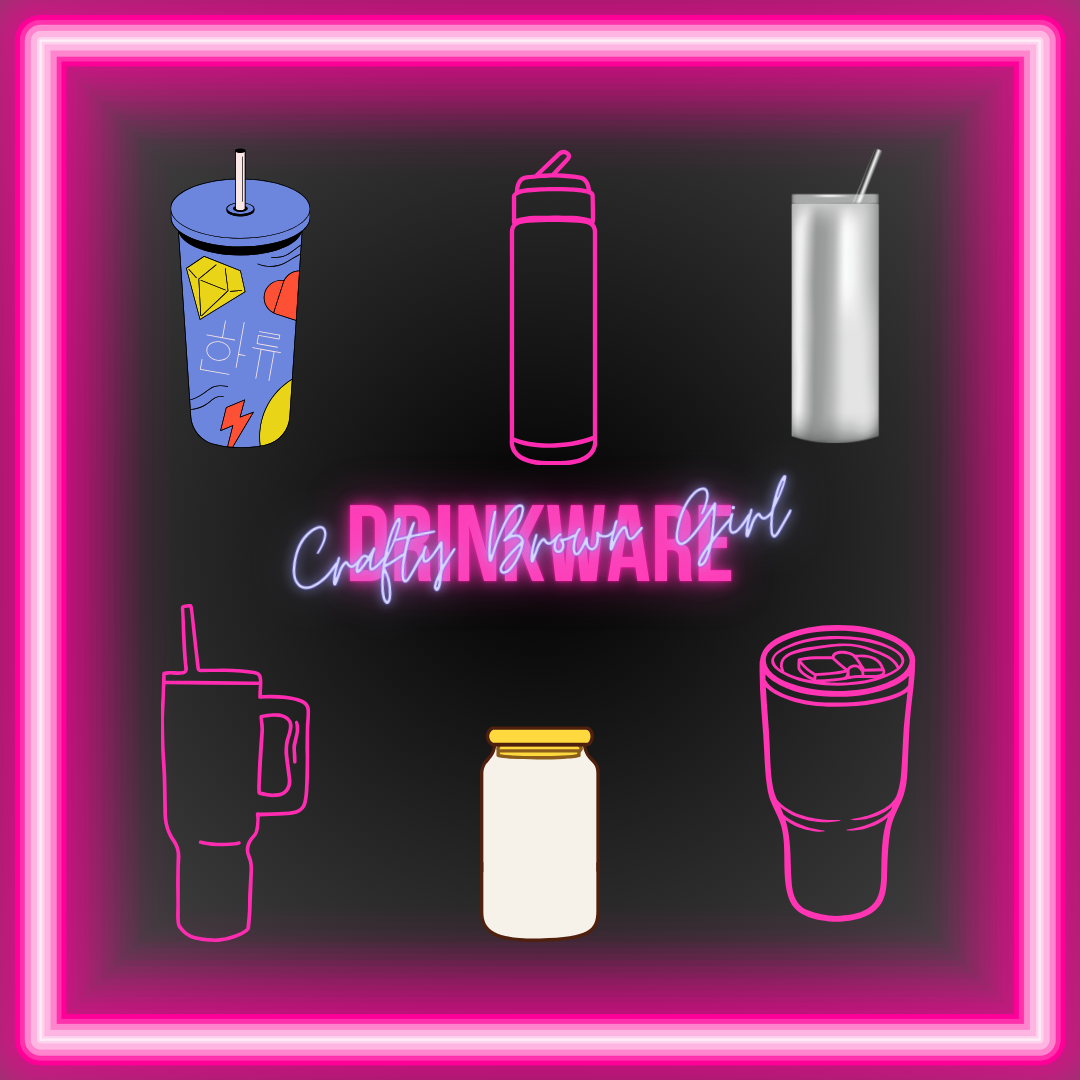 🥤 Crafty Brown Girl Drinkware – Premium Tumblers, Bluetooth Cups, & More!