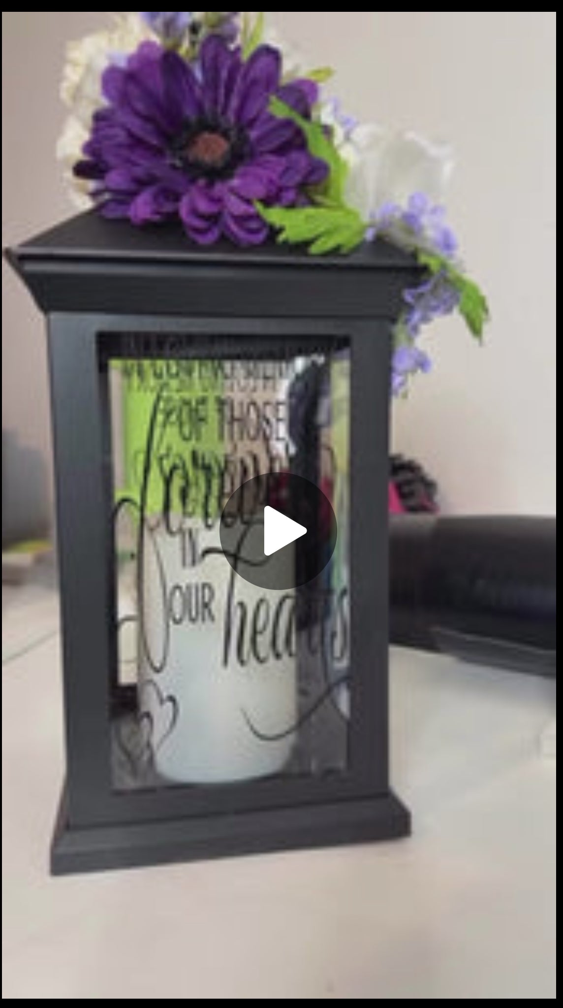 Personalized Memorial Lantern – Custom Remembrance Gift with LED Candle | Sympathy Keepsake by Crafty Brown Girl