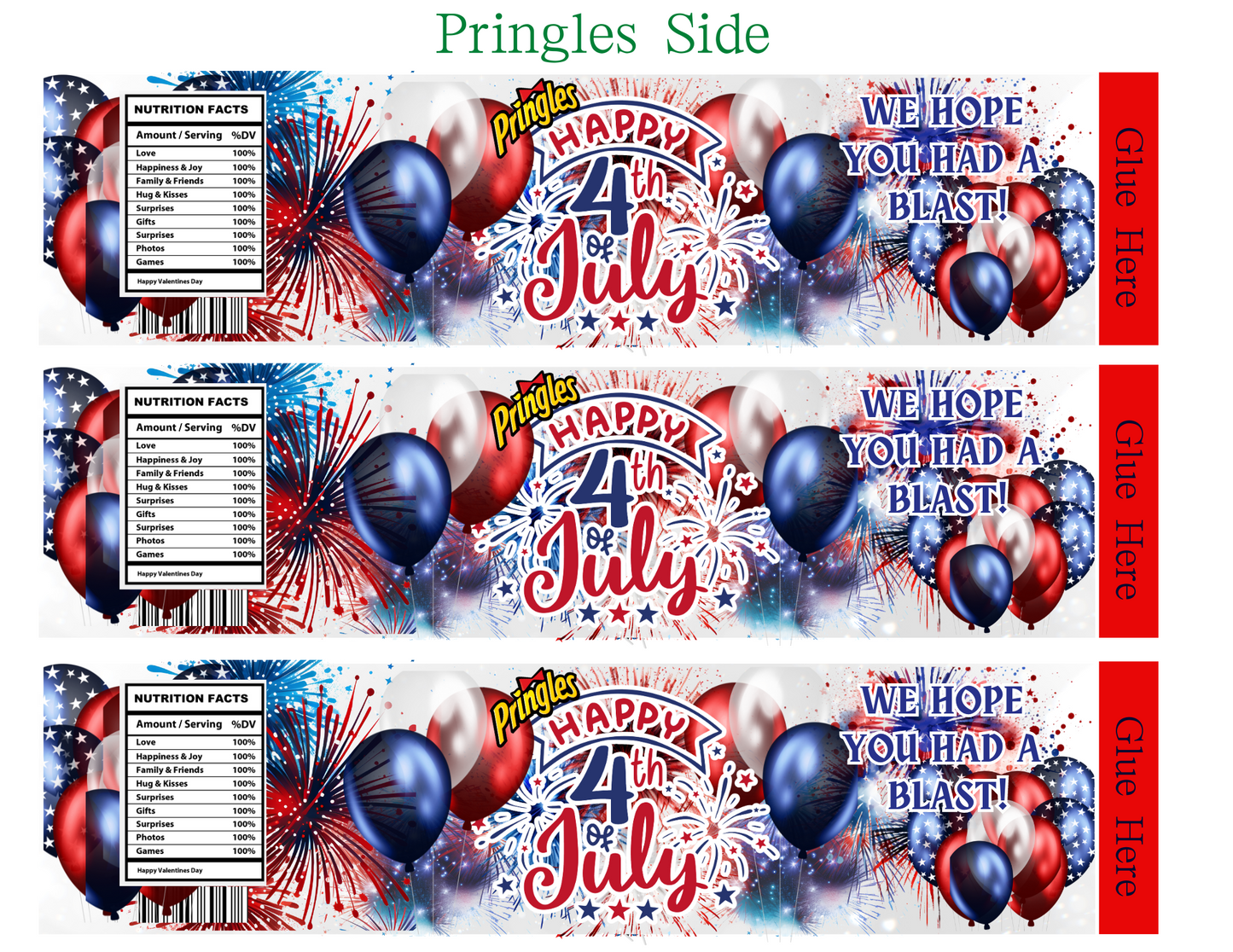 July Fourth Editable Party Favor Bundle