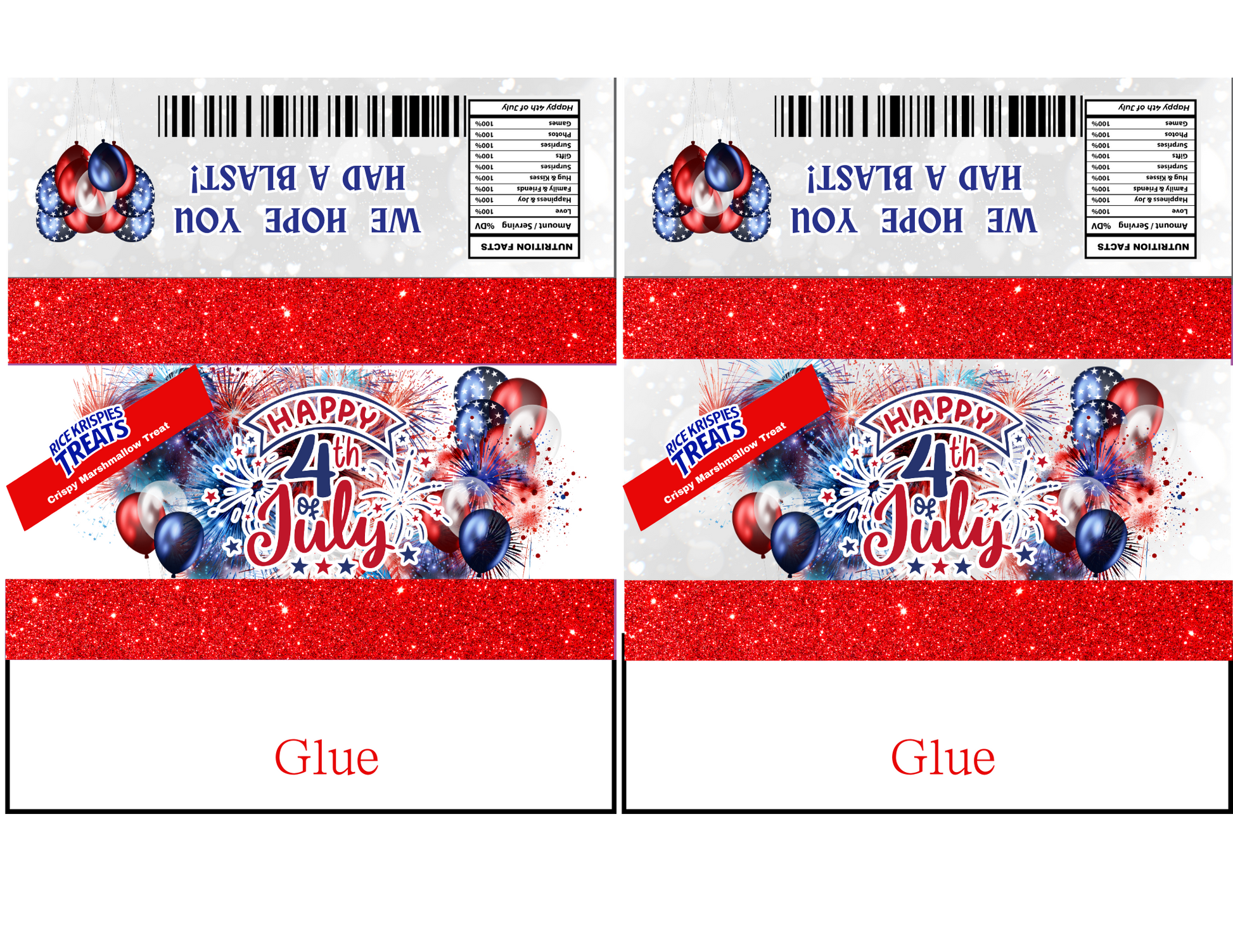 July Fourth Editable Party Favor Bundle