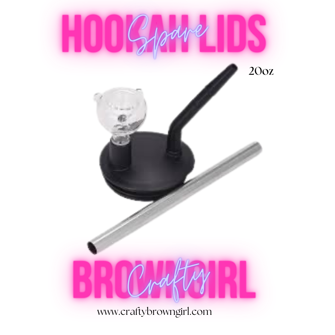 Replacement 20oz hookah tumbler lids, durable and secure fit; compatible with CraftyBrownGirl hookah tumblers – perfect for easy sipping and spill prevention."