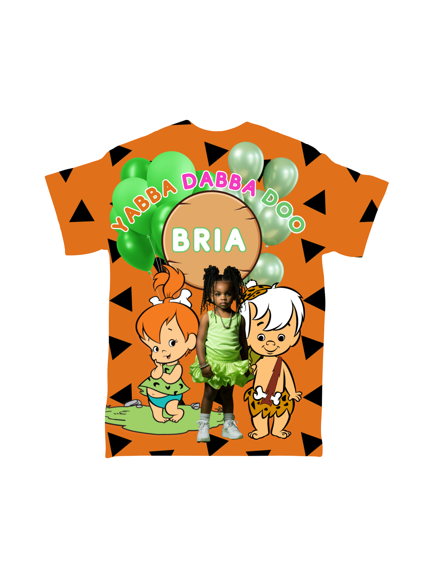 "🦴 Flintstones All-Over Shirt with Pebbles – Rock your wardrobe with this fun and colorful design featuring Pebbles Flintstone! Perfect for fans of the classic cartoon. Grab yours today at Crafty Brown Girl's Shopify store! 🌟👕"