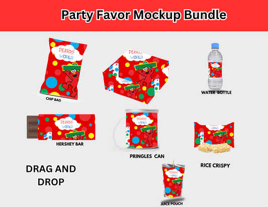 "Personalized Elmo party favors – Editable and printable designs to make your child’s party unforgettable. Available at CraftyBrownGirl.com!"