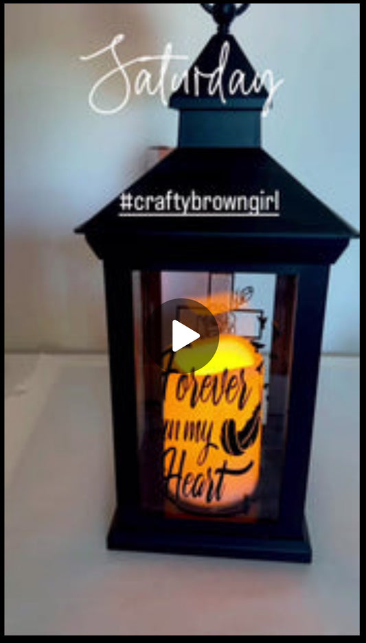 Personalized Memorial Lantern – Custom Remembrance Gift with LED Candle | Sympathy Keepsake by Crafty Brown Girl